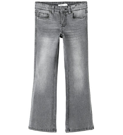 Name It Jeans - Noos - NkfPolly - SKinny Boot - Lysegrå