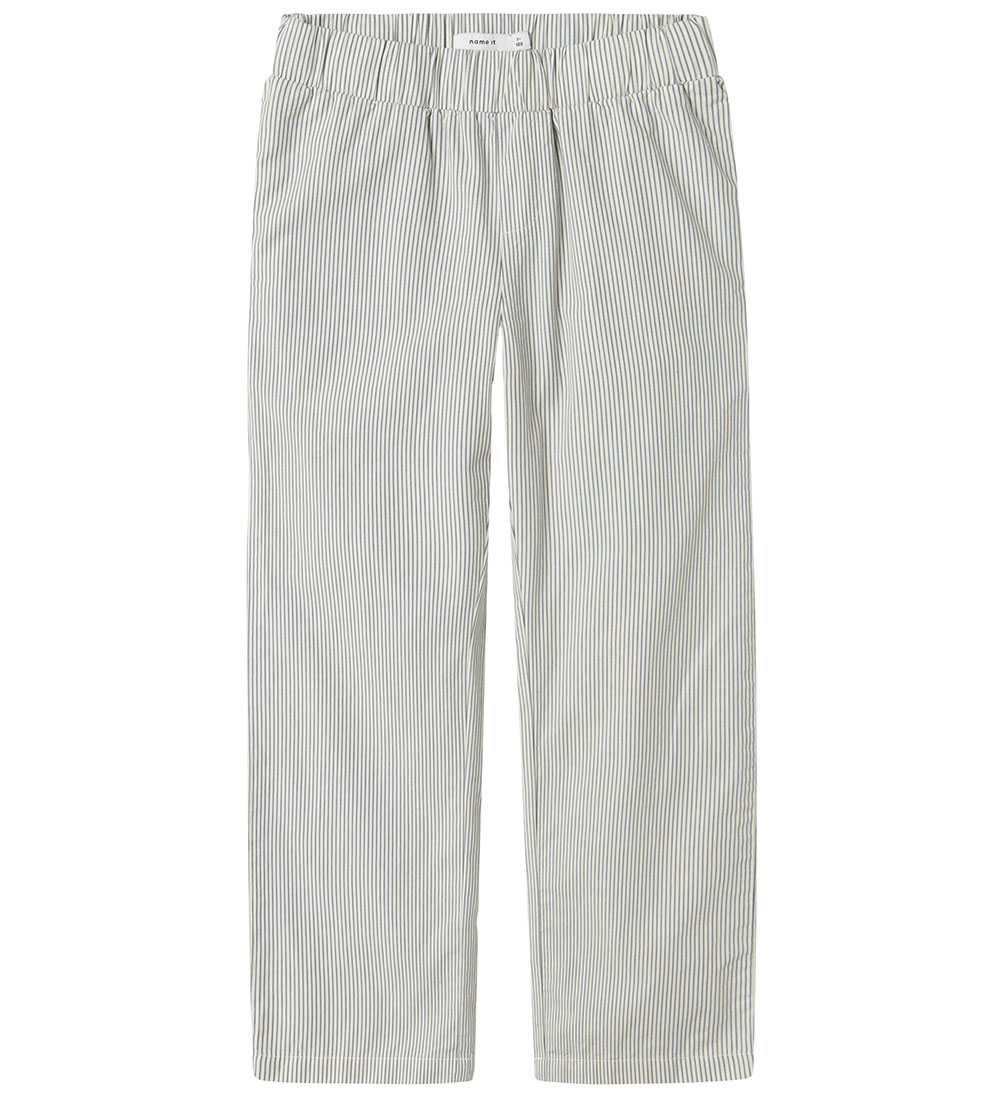 Name It Hosen - Noos - NknJela - China Blue/Weißer Streifen - Name It - 12 Jahre (152) - Hosen - Baumwolle