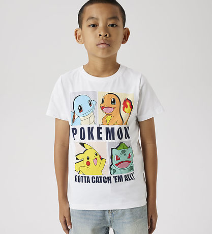 Name It T-Shirt - Noos - NkmDazz Pokemon - Bright White m. Print Name It T-Shirt - Noos - NkmDazz Pokemon - Bright White m. Print