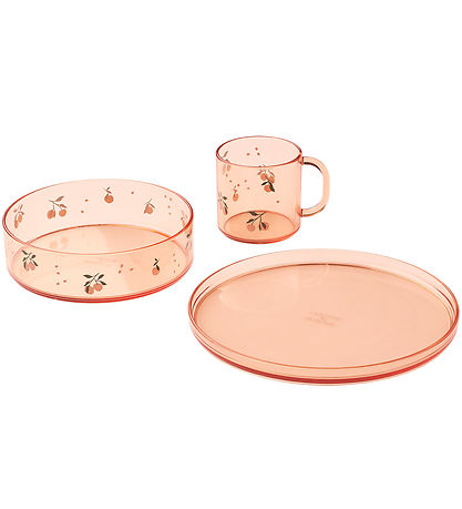 Liewood Spisesæt - 3 Dele - Siva - Peach/Sea Shell Liewood Spisesæt - 3 Dele - Siva - Peach/Sea Shell