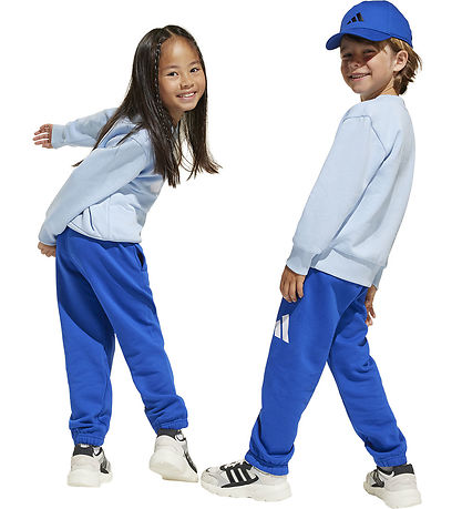 adidas Performance Sweatsæt - LK BK FL Jog - Globlue/White adidas Performance Sweatsæt - LK BK FL Jog - Globlue/White