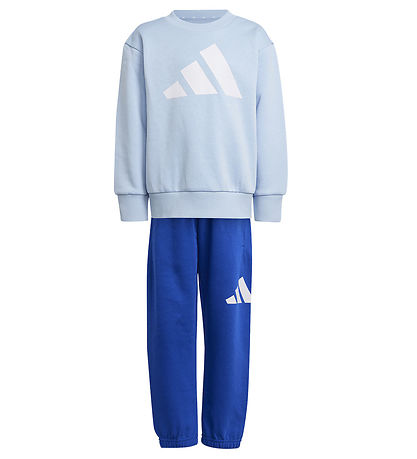 adidas Performance Sweatsæt - LK BK FL Jog - Globlue/White adidas Performance Sweatsæt - LK BK FL Jog - Globlue/White
