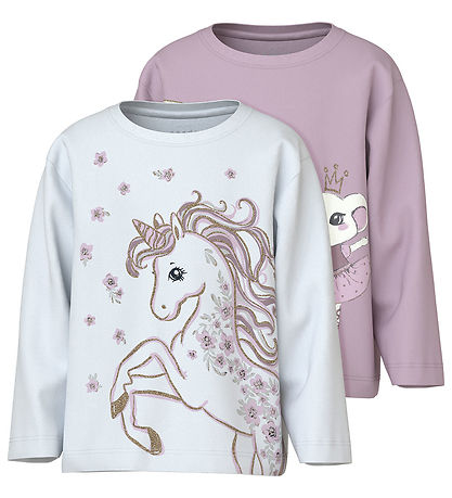 Name It Bluse - NmVakiane - 2-pak - Winsome Orchid/Bright White Name It Bluse - NmVakiane - 2-pak - Winsome Orchid/Bright White