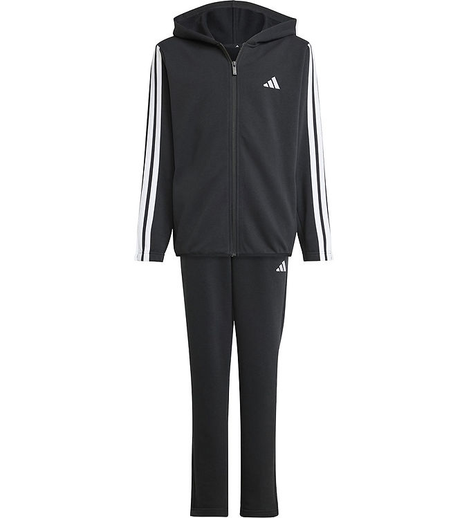 adidas Performance Sweatsæt - J 3S FT TS - Black/White