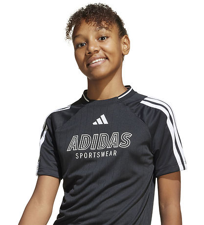 adidas Performance T-shirt - J Hot - Black/White