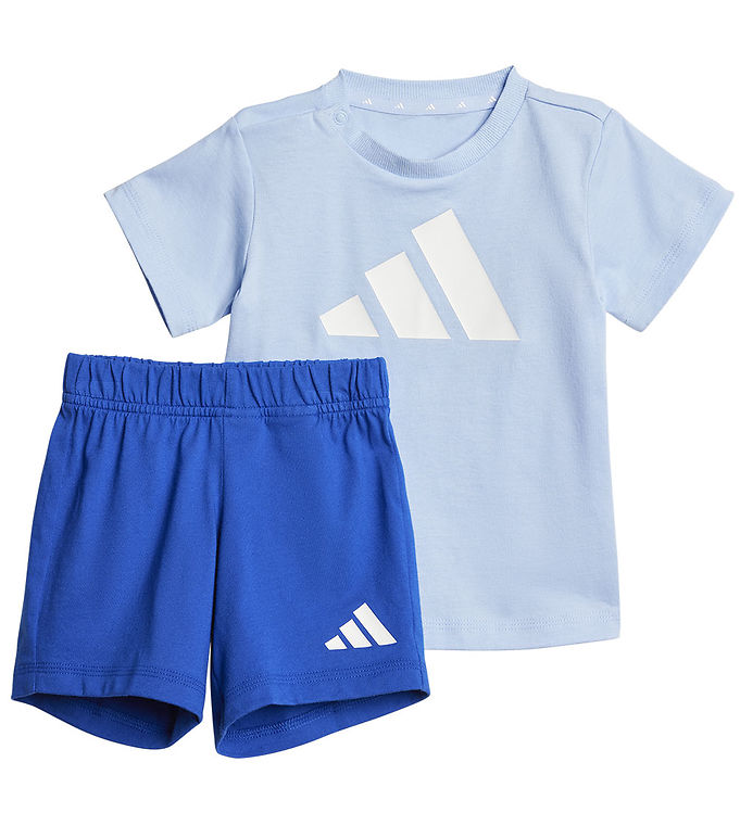 adidas Performance Sæt - T-shirt/Shorts - I BL - Globlu/White