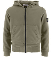 Stone Island Cardigan - Mud m. Logo Stone Island Cardigan - Mud m. Logo