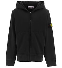 Stone Island Cardigan - Sort m. Logo Stone Island Cardigan - Sort m. Logo
