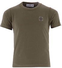 Stone Island T-shirt - Military Green m. Logo Stone Island T-shirt - Military Green m. Logo