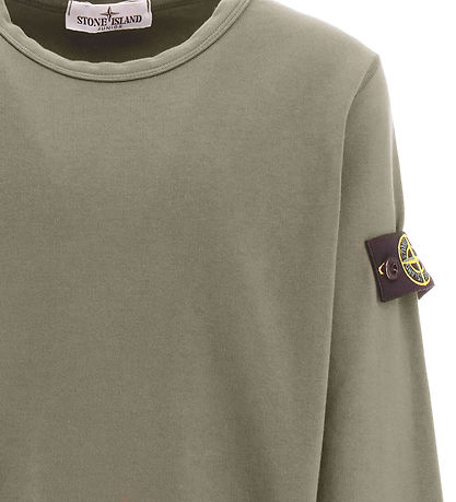 Stone Island Sweatshirt - Mud m. Logo Stone Island Sweatshirt - Mud m. Logo