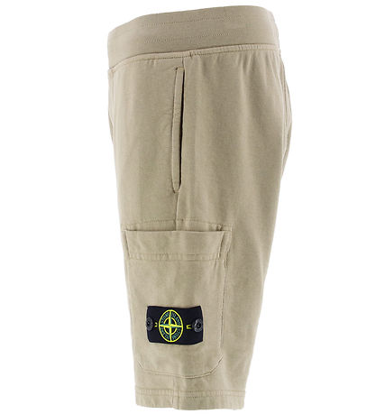 Stone Island Sweatshorts - Deserto m. Logo