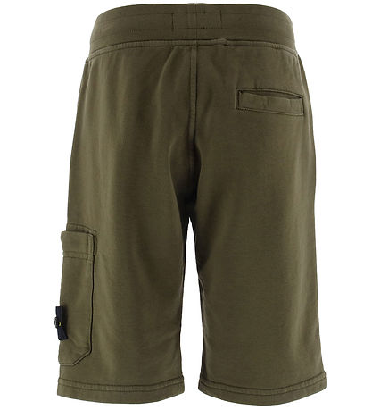 Stone Island Sweatshorts - Military Green m. Logo