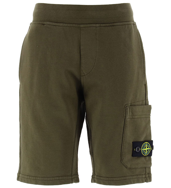 Stone Island Sweatshorts Military Green M Logo