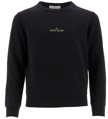 Stone Island Sweatshirt - Sort m. Logo Stone Island Sweatshirt - Sort m. Logo