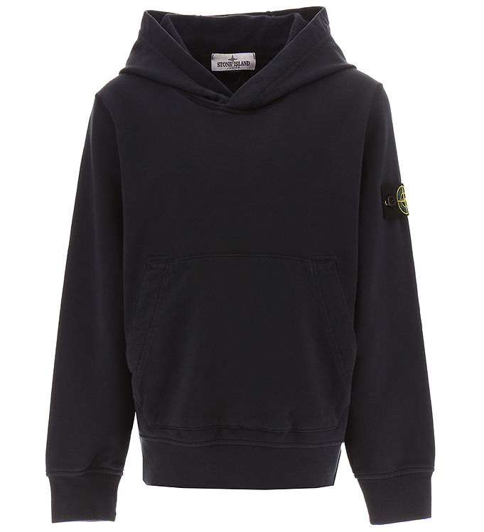 Stone Island Hættetrøje - Navy Blue m. Logo