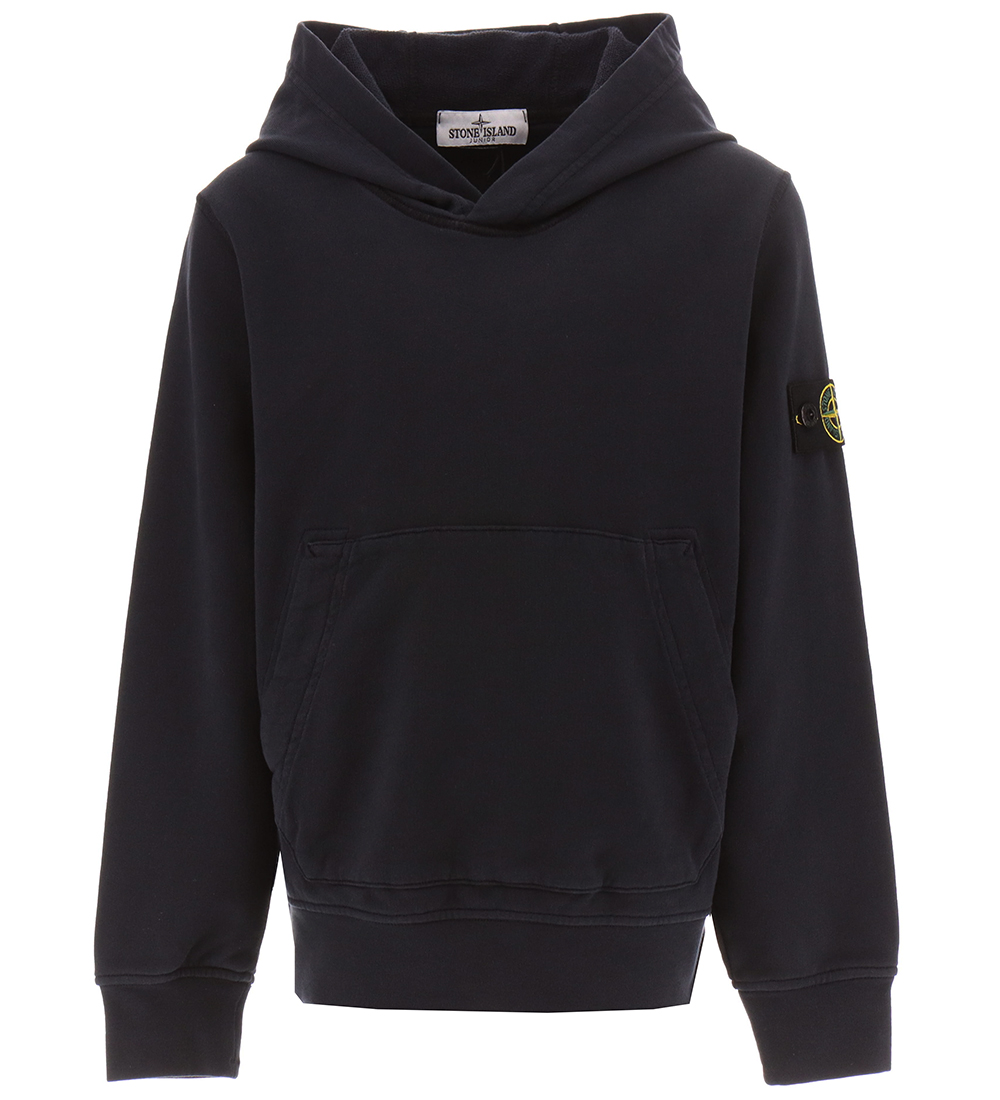 Stone Island Kapuzenpullover - Navy Blue m. Logo - Stone Island - 8 Jahre (128) - Kapuzenpullover