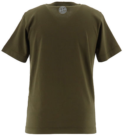 Stone Island T-shirt - Military Green m. Print Stone Island T-shirt - Military Green m. Print
