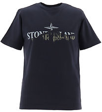 Stone Island T-shirt - Navy Blue m. Print Stone Island T-shirt - Navy Blue m. Print