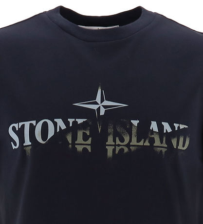 Stone Island T-shirt - Navy Blue m. Print Stone Island T-shirt - Navy Blue m. Print