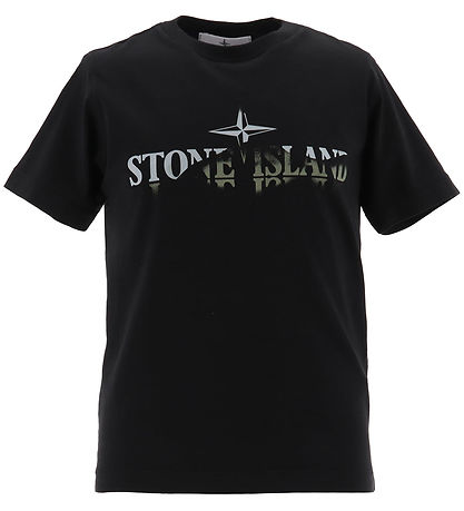 Stone Island T-shirt - Sort m. Print Stone Island T-shirt - Sort m. Print