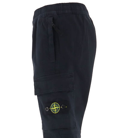 Stone Island Bukser - Navy Blue m. Logo