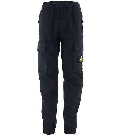 Stone Island Bukser - Navy Blue m. Logo Stone Island Bukser - Navy Blue m. Logo