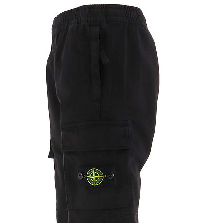 Stone Island Bukser - Sort m. Logo