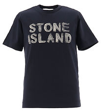 Stone Island T-shirt - Navy Blue m. Print Stone Island T-shirt - Navy Blue m. Print