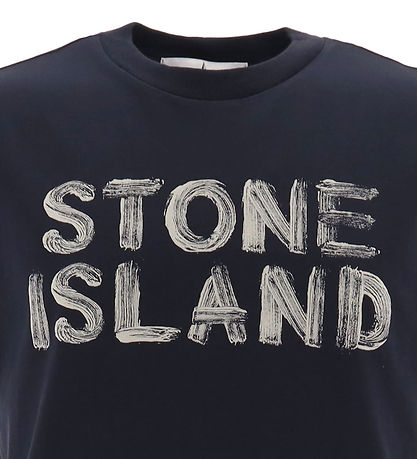 Stone Island T-shirt - Navy Blue m. Print Stone Island T-shirt - Navy Blue m. Print