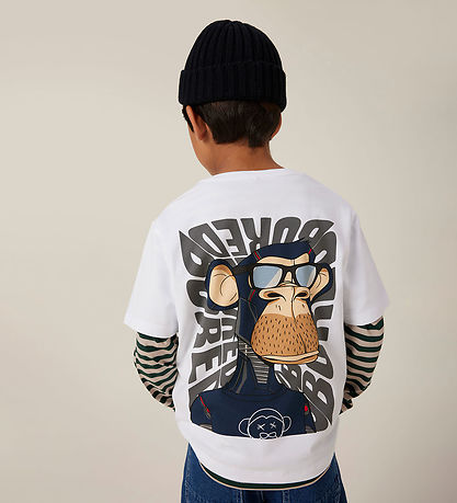 Name It T-Shirt - NkmDyn - Bored Of Directors - Bright White m. 