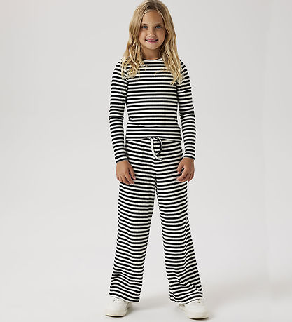 Name It Bukser - Rib - Noos - NkfSuraja - Sort m. Hvide Striber Name It Bukser - Rib - Noos - NkfSuraja - Sort m. Hvide Striber