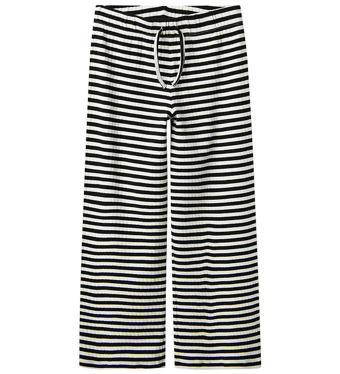 Name It Bukser - Rib - Noos - NkfSuraja - Sort m. Hvide Striber