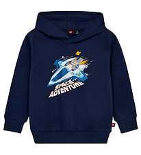 LEGO® City Hættetrøje - LWSaku - Dark Navy m. Print LEGO® City Hættetrøje - LWSaku - Dark Navy m. Print