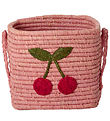 Rice Opbevaringskurv - Raffia/Søgræs - 20x20 cm - Pink/Kirsebær Rice Opbevaringskurv - Raffia/Søgræs - 20x20 cm - Pink/Kirsebær
