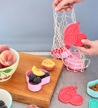 Rice Madbeholder - 4-pak - Pink/Kirsebær