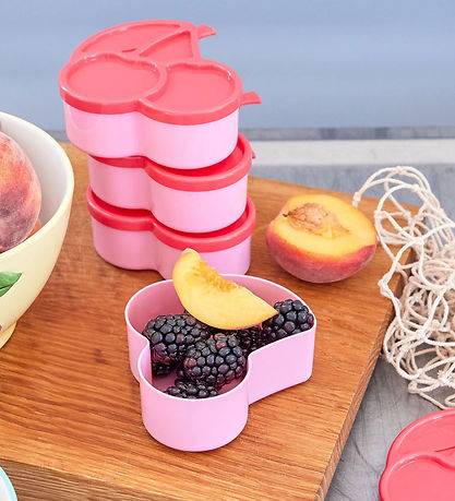 Rice Madbeholder - 4-pak - Pink/Kirsebær