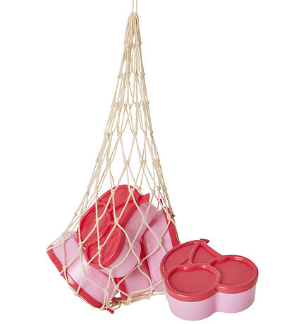 Rice Madbeholder - 4-pak - Pink/Kirsebær