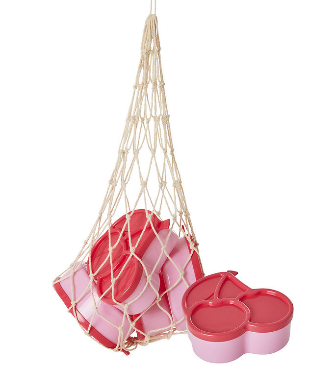 Rice Madbeholder - 4-pak - Pink/Kirsebær