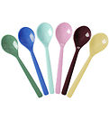 Rice Spoon - Melamine - Tea - 6-Pack - Yellow/Pink/Green/Blue/Pu