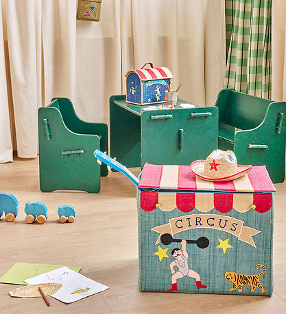 Rice Opbevaringskurv - Raffia - Foldbar - Circus