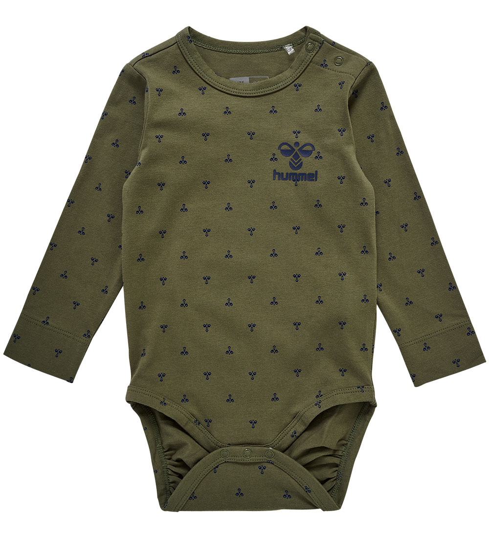 Hummel Body l/ä - hmlBeesy - Dusty Olive - Hummel - 68 - Body L/Ä
