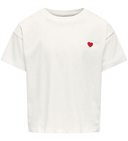 Kids Only T-Shirt - Noos - KogMaiken - Cloud Dancer m. Print Kids Only T-Shirt - Noos - KogMaiken - Cloud Dancer m. Print