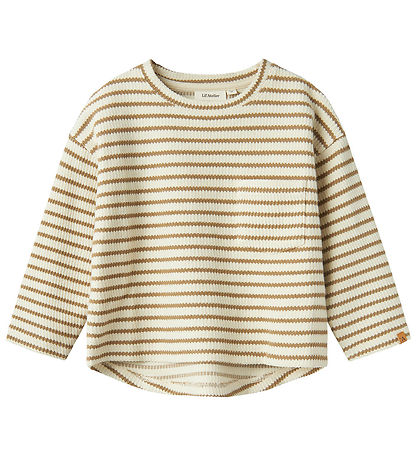Lil' Atelier Bluse - Rib - NmmTadeo - Turtledove/Petrified Oak Lil' Atelier Bluse - Rib - NmmTadeo - Turtledove/Petrified Oak