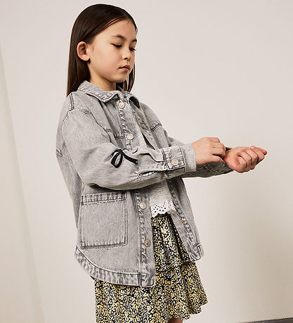 Name It Skjorte - NkfGloria - Light Grey Denim