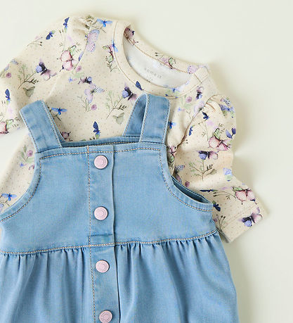 Name It Kjole - NbfEllen - Light Blue Denim