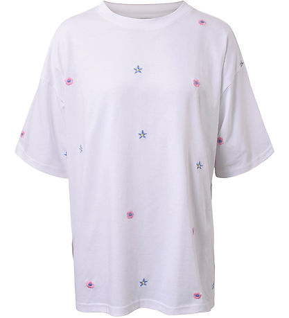 Hound T-shirt - Hvid m. Blomster Hound T-shirt - Hvid m. Blomster