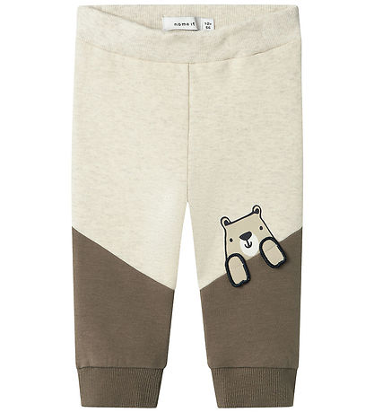 Name It Sweatpants - NbmTonno - Peyote Melange m. Print