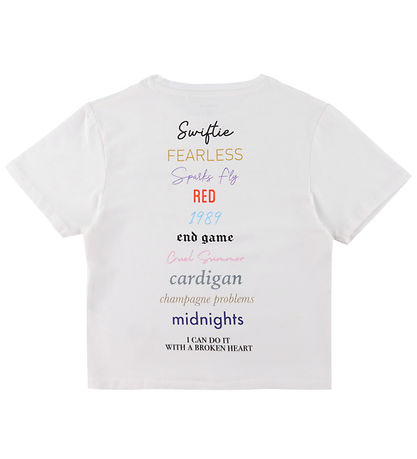 Name It T-shirt - TSwift - NkfFern - Bright White m. Print