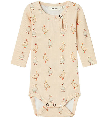Lil' Atelier Body L/Æ - Rib - NbfGavo - Sand Dollar m. Print Lil' Atelier Body L/Æ - Rib - NbfGavo - Sand Dollar m. Print