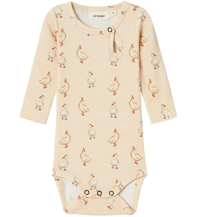 Lil' Atelier Body L/Æ - Rib - NbfGavo - Sand Dollar m. Print